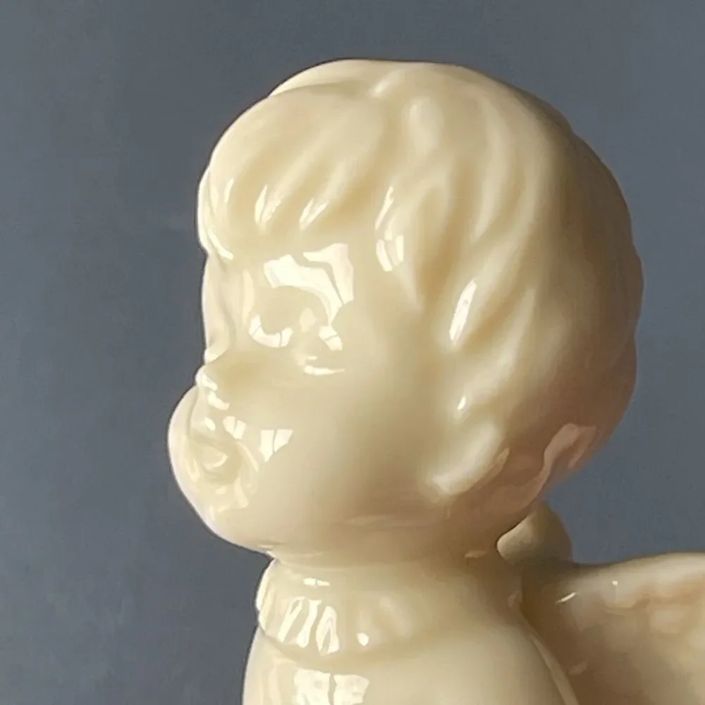 Maryland China 3 inch White Kissing Cheek Bone China Angel Figurines